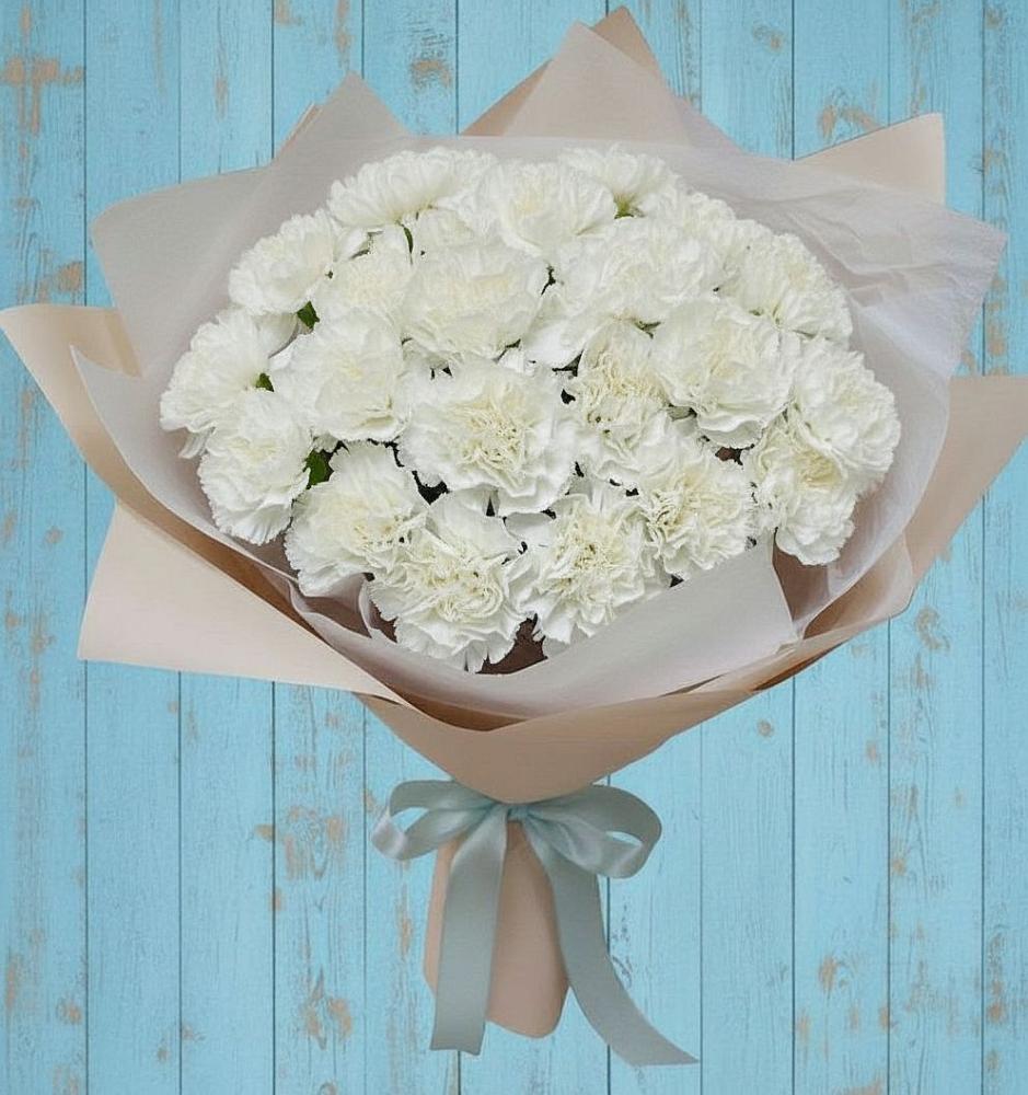 Букет Хрустальное утро в Санамере Букет цветов из: Гвоздики в Санамере