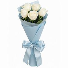 5 Белых роз Проуд в Санамере Букет 5 Белых роз Проуд в Санамере