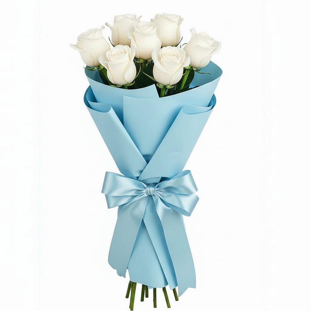 7 Белых роз Проуд в Санамере Букет 7 белых роз Проуд в Санамере