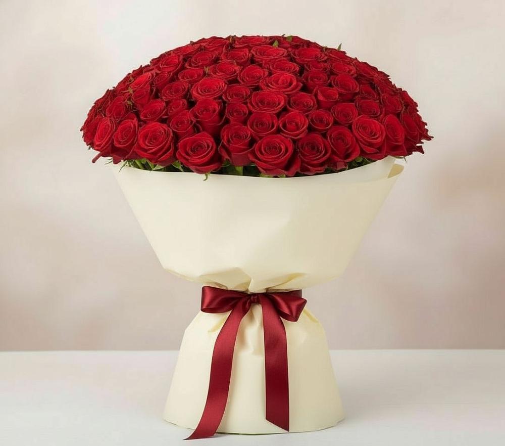101 Красная роза Милано в Санамере Букет 101 Красная роза Милано в Санамере