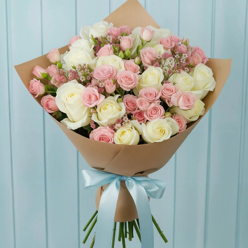 Букет романтичный подарок в Санамере Букет цветов из: Розы в Санамере