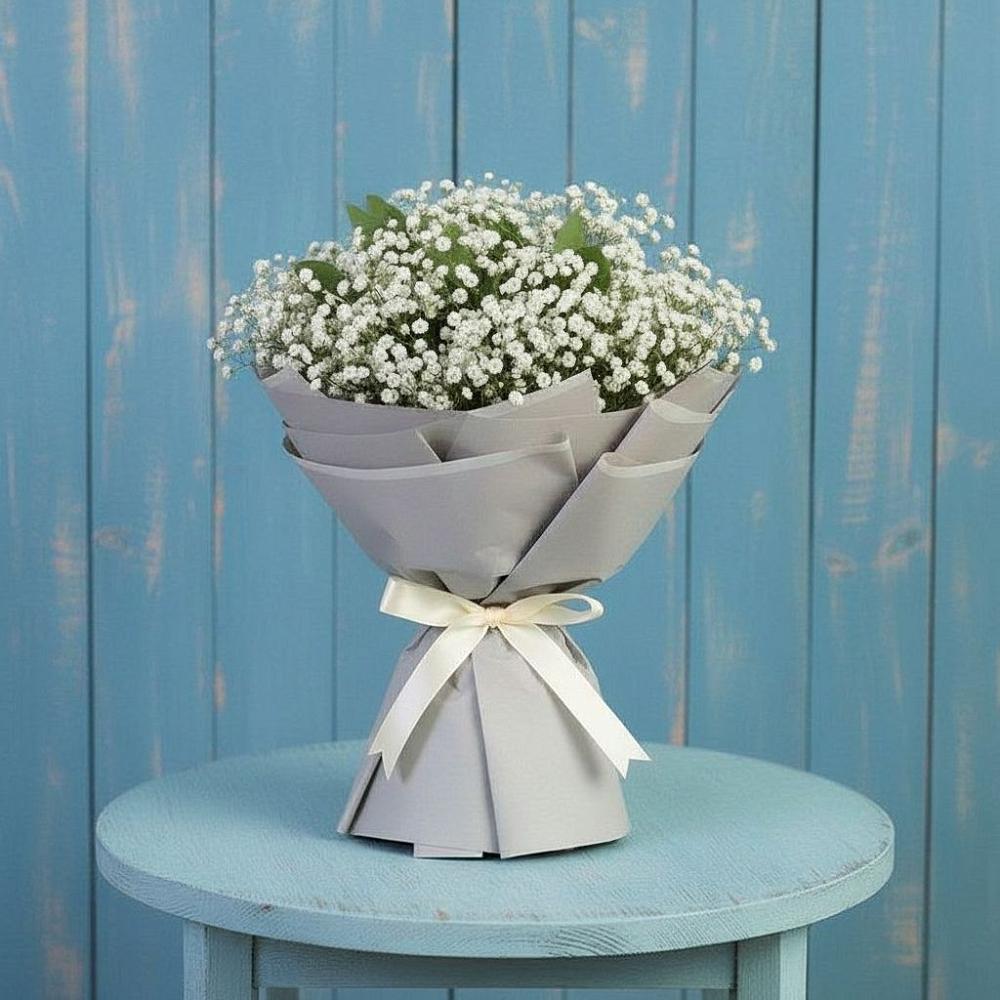 Букет Белые гипсофилы в Санамере Букет цветов из: Гипсофила в Санамере