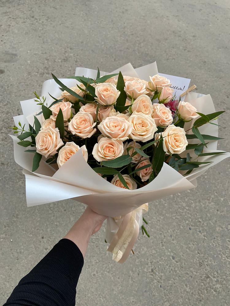 Букет Кремовые розы Латте в Санамере