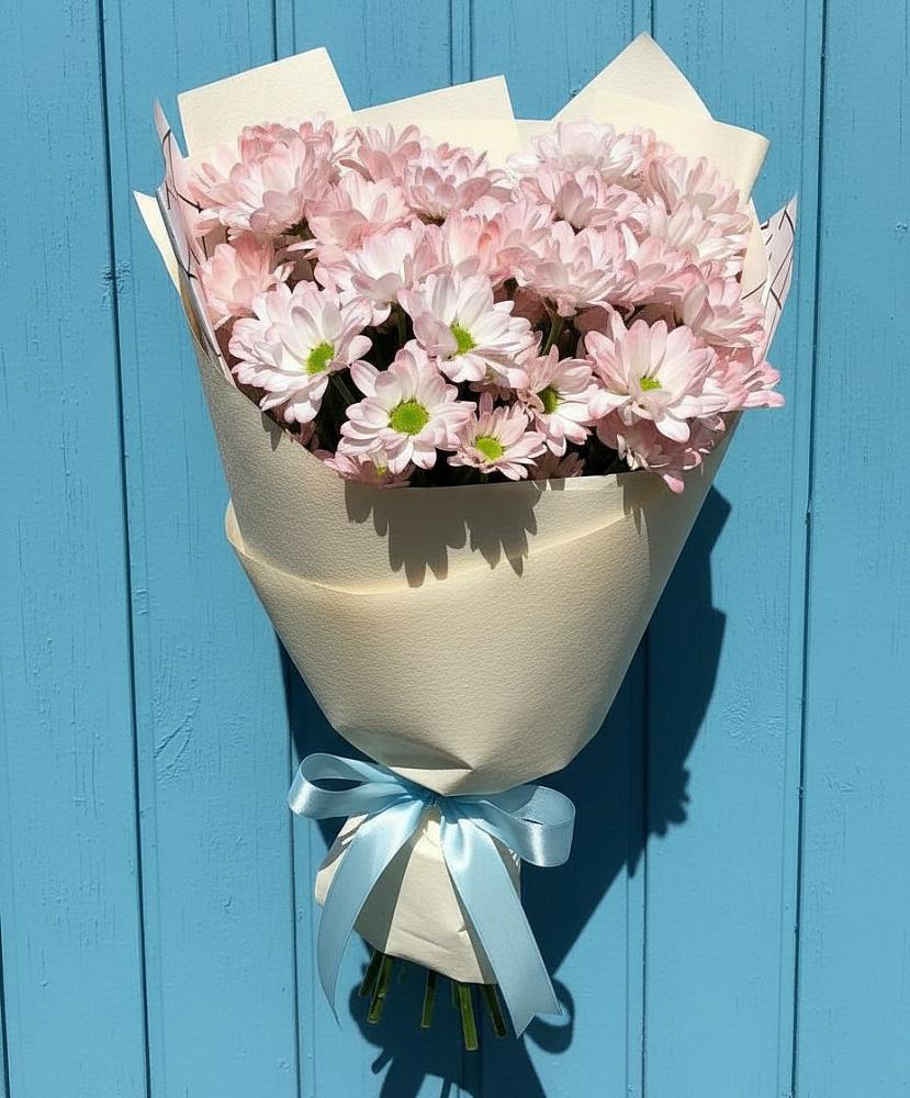 Букет Розовые хризантемы в Санамере Букет цветов из: Хризантемы в Санамере