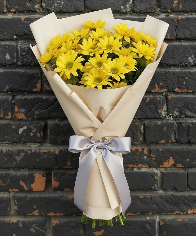 Букет Желтое настроение в Санамере Букет цветов из: Хризантемы в Санамере