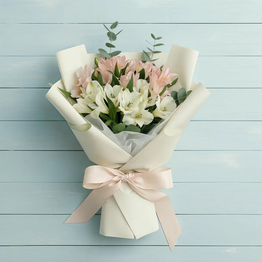 Букет Утренний поцелуй в Санамере Букет цветов из: Альстромерии в Санамере