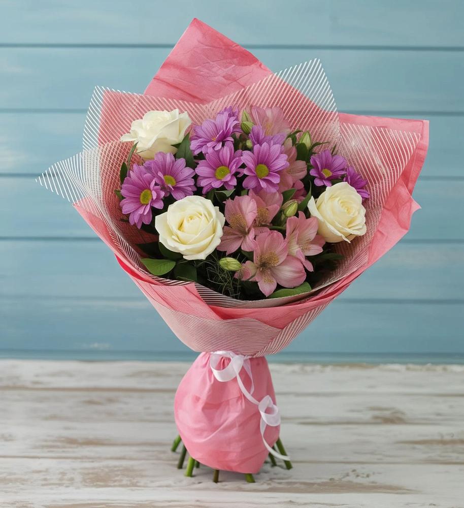 Букет комплимент в Санамере Букет цветов из: Герберы в Санамере