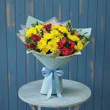Букет сочные брызги в Санамере Букет цветов из:  Альстромерии и Хризантемы в Санамере