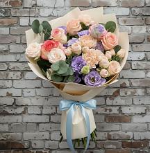 Букет Феерия #REPLACE_PRED# Санамере Букет цветов из:  Розы, Лизиантусы и Гвоздики #REPLACE_PRED# Санамере